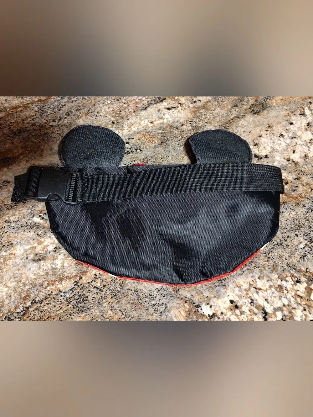 Kids Red Polka Dot Bow Waist Bag with Ear Accents